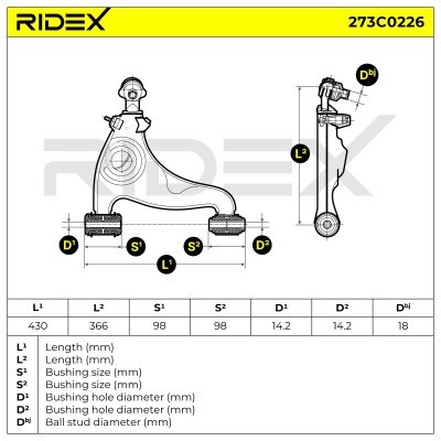 Control Arm RIDEX 273C0226 273C0226 - photo 7