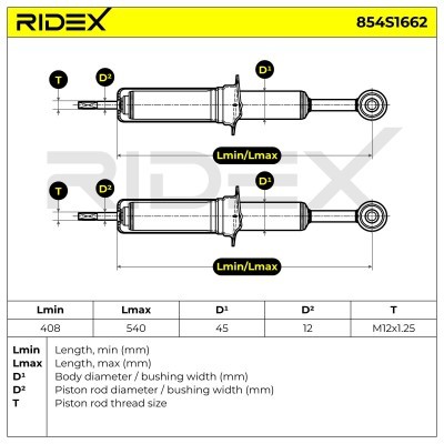 Shock Absorber RIDEX 854S1662 854S1662 - photo 5
