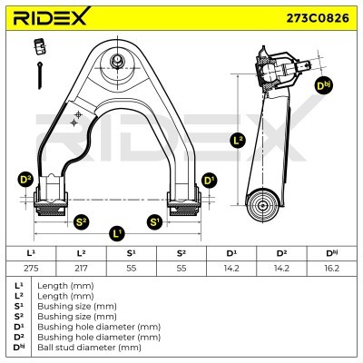 Control Arm RIDEX 273C0826 273C0826 - photo 8