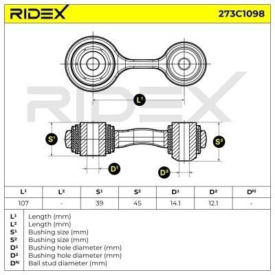 Control Arm RIDEX 273C1098 273C1098 - photo 5
