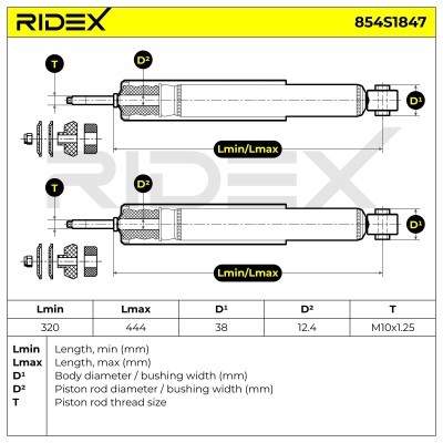 Shock Absorber RIDEX 854S1847 854S1847 - photo 4