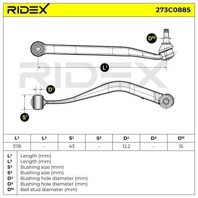 Control Arm RIDEX 273C0885 273C0885 - photo 5