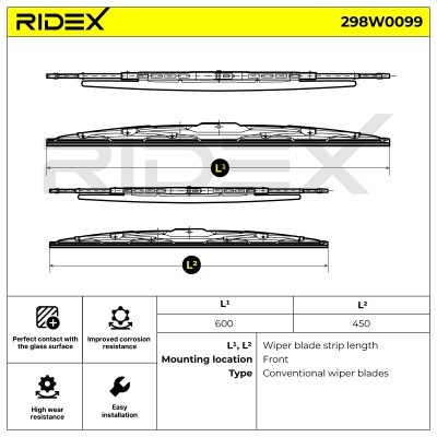 Wiper Blade RIDEX 298W0099 298W0099 - photo 7