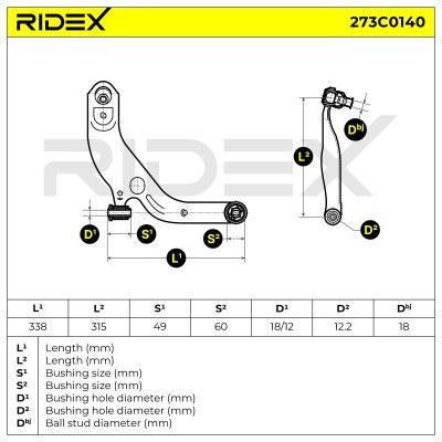 Control Arm RIDEX 273C0140 273C0140 - photo 4