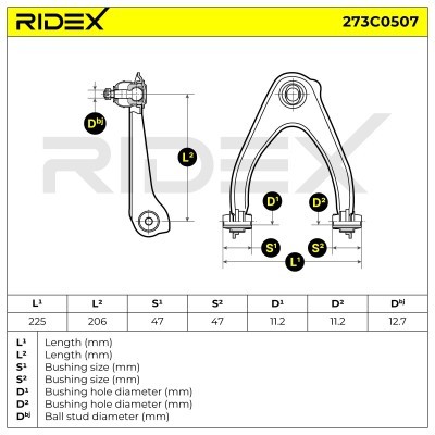 Control Arm RIDEX 273C0507 273C0507 - photo 4