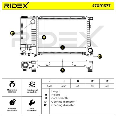 Radiator, Engine Cooling RIDEX 470R1377 470R1377 - photo 5