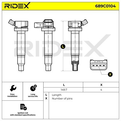 Ignition Coil RIDEX 689C0104 689C0104 - photo 4