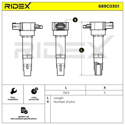 Ignition Coil RIDEX 689C0301 689C0301 - photo 6
