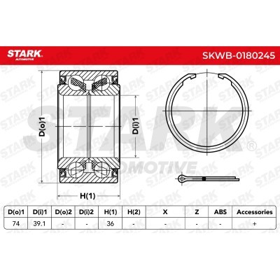 Wheel Bearing Stark SKWB-0180245 SKWB-0180245 - photo 3