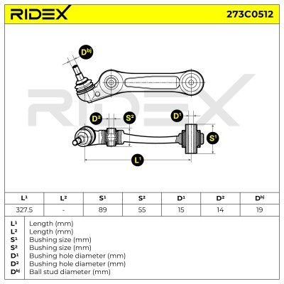 Control Arm RIDEX 273C0512 273C0512 - photo 4