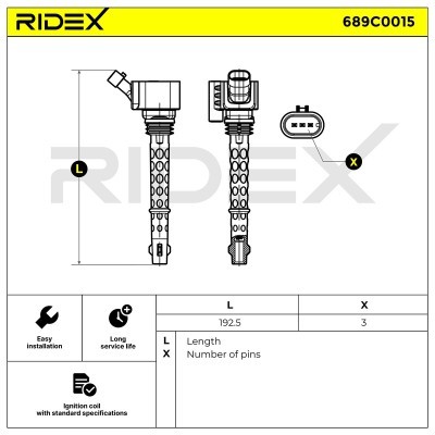 Ignition Coil RIDEX 689C0015 689C0015 - photo 6
