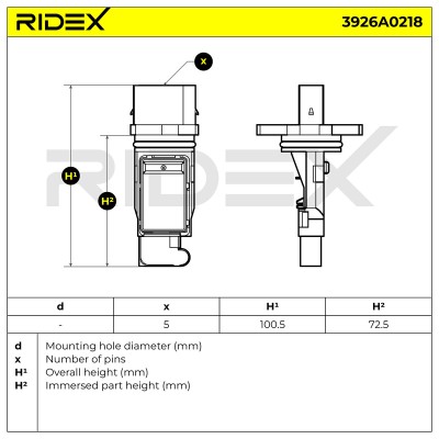 Air Mass Sensor RIDEX 3926A0218 3926A0218 - photo 7