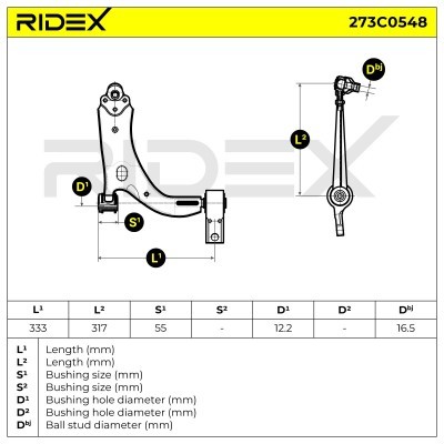 Control Arm RIDEX 273C0548 273C0548 - photo 4