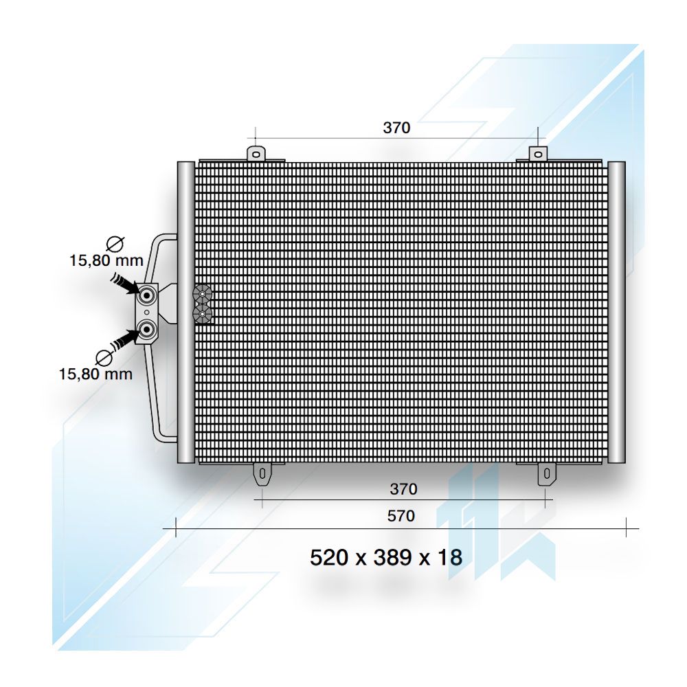 Condenser for Renault Megane/Scenic I  1996 - 2003 210RDMGN10 - photo 1