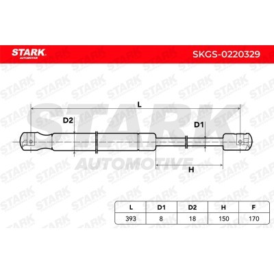 Gas Spring, boot-/cargo area Stark SKGS-0220329 SKGS-0220329 - photo 5