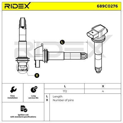 Ignition Coil RIDEX 689C0276 689C0276 - photo 6