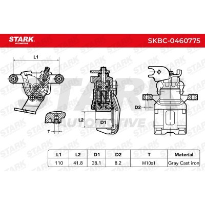 Brake Caliper Stark SKBC-0460775 SKBC-0460775 - photo 6