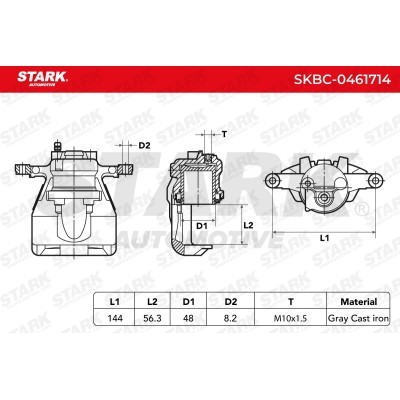 Brake Caliper Stark SKBC-0461714 SKBC-0461714 - photo 5