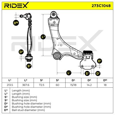 Control Arm RIDEX 273C1048 273C1048 - photo 6