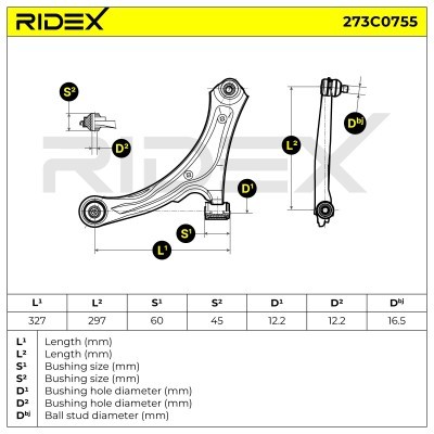 Control Arm RIDEX 273C0755 273C0755 - photo 6