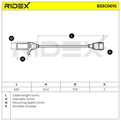 Crankshaft Pulse Sensor RIDEX 833C0015 833C0015 - photo 3