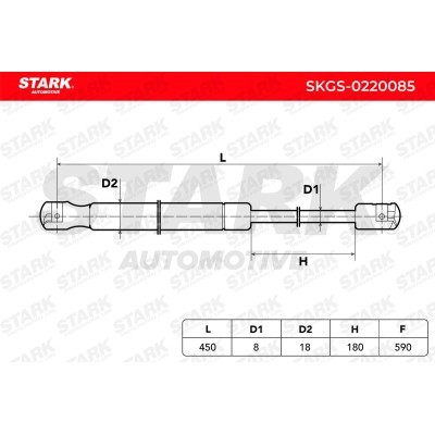 Gas Spring, boot-/cargo area Stark SKGS-0220085 SKGS-0220085 - photo 5