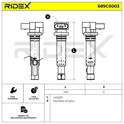 Ignition Coil RIDEX 689C0003 689C0003 - photo 8