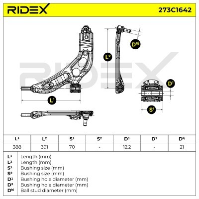 Control Arm RIDEX 273C1642 273C1642 - photo 6