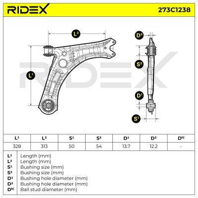 Control Arm RIDEX 273C1238 273C1238 - photo 8