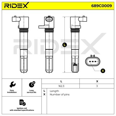 Ignition Coil RIDEX 689C0009 689C0009 - photo 4