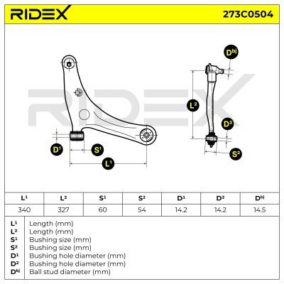 Control Arm RIDEX 273C0504 273C0504 - photo 9