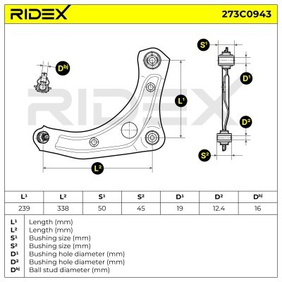 Control Arm RIDEX 273C0943 273C0943 - photo 8
