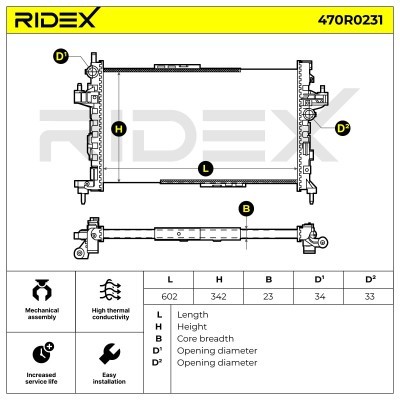 Radiator, Engine Cooling RIDEX 470R0231 470R0231 - photo 7