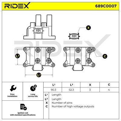 Ignition Coil RIDEX 689C0007 689C0007 - photo 4