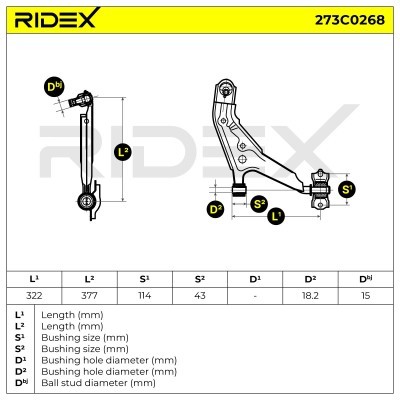Control Arm RIDEX 273C0268 273C0268 - photo 3