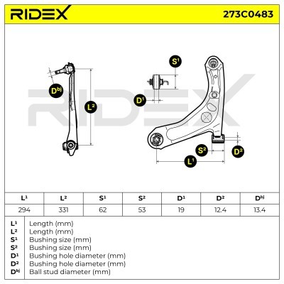 Control Arm RIDEX 273C0483 273C0483 - photo 6