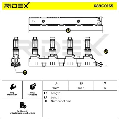 Ignition Coil RIDEX 689C0165 689C0165 - photo 4