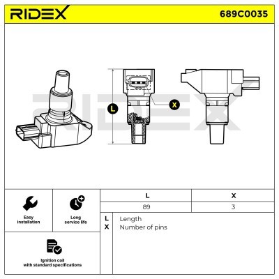 Ignition Coil RIDEX 689C0035 689C0035 - photo 4