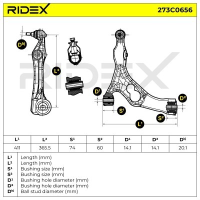 Control Arm RIDEX 273C0656 273C0656 - photo 11