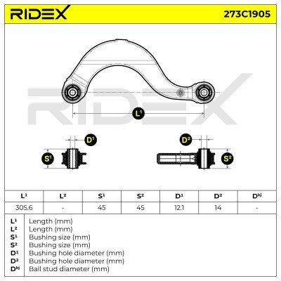 Control Arm RIDEX 273C1905 273C1905 - photo 7