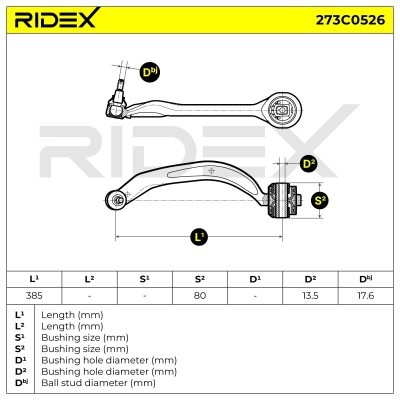 Control Arm RIDEX 273C0526 273C0526 - photo 6