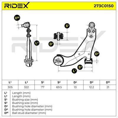 Control Arm RIDEX 273C0150 273C0150 - photo 7