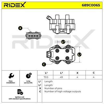 Ignition Coil RIDEX 689C0065 689C0065 - photo 5