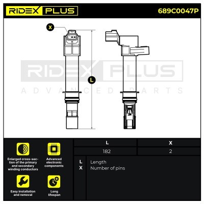Ignition Coil RIDEX 689C0047P 689C0047P - photo 9