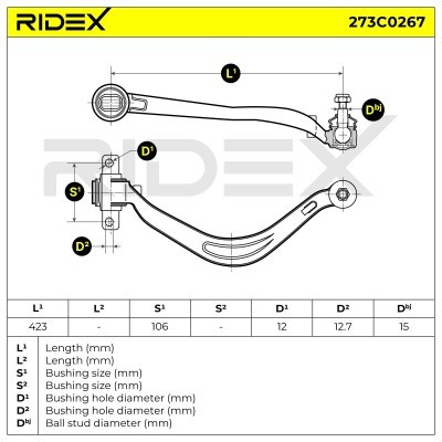 Control Arm RIDEX 273C0267 273C0267 - photo 6