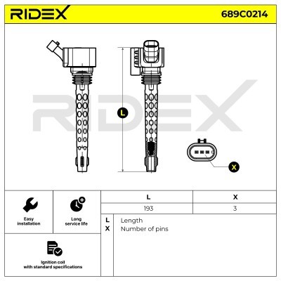 Ignition Coil RIDEX 689C0214 689C0214 - photo 6