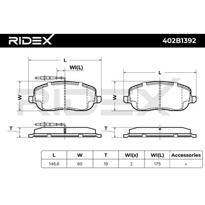 Brake Pads Set RIDEX 402B1392 402B1392 - photo 6