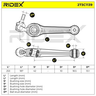 Control Arm RIDEX 273C1139 273C1139 - photo 5
