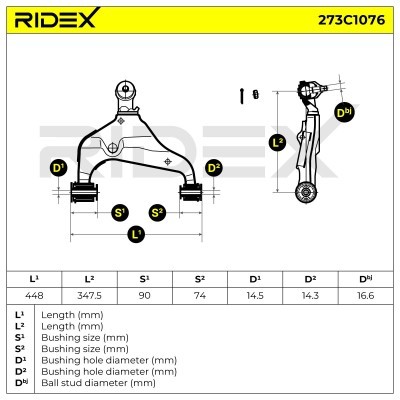 Control Arm RIDEX 273C1076 273C1076 - photo 6