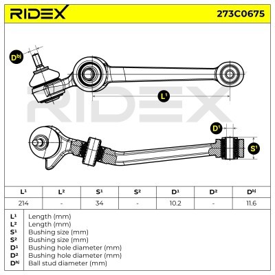 Control Arm RIDEX 273C0675 273C0675 - photo 4